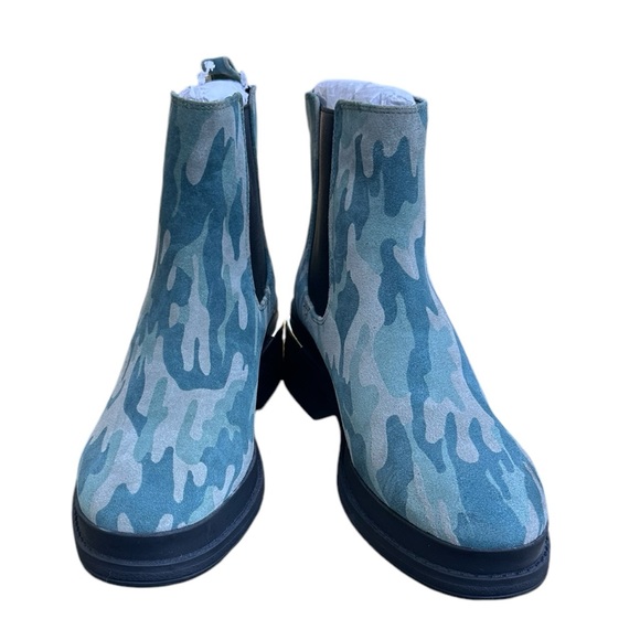 Kenneth Cole boots booties New York Levon 2.0 Welt Chelsea Olive Camo Ankle 6.5 - Picture 3 of 6